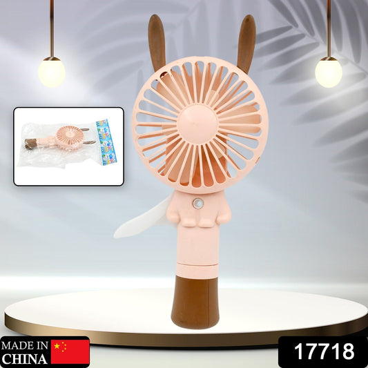 Portable Small Fan Handheld Without Battery & USB Cable Hand Press Fan (1 Pc)