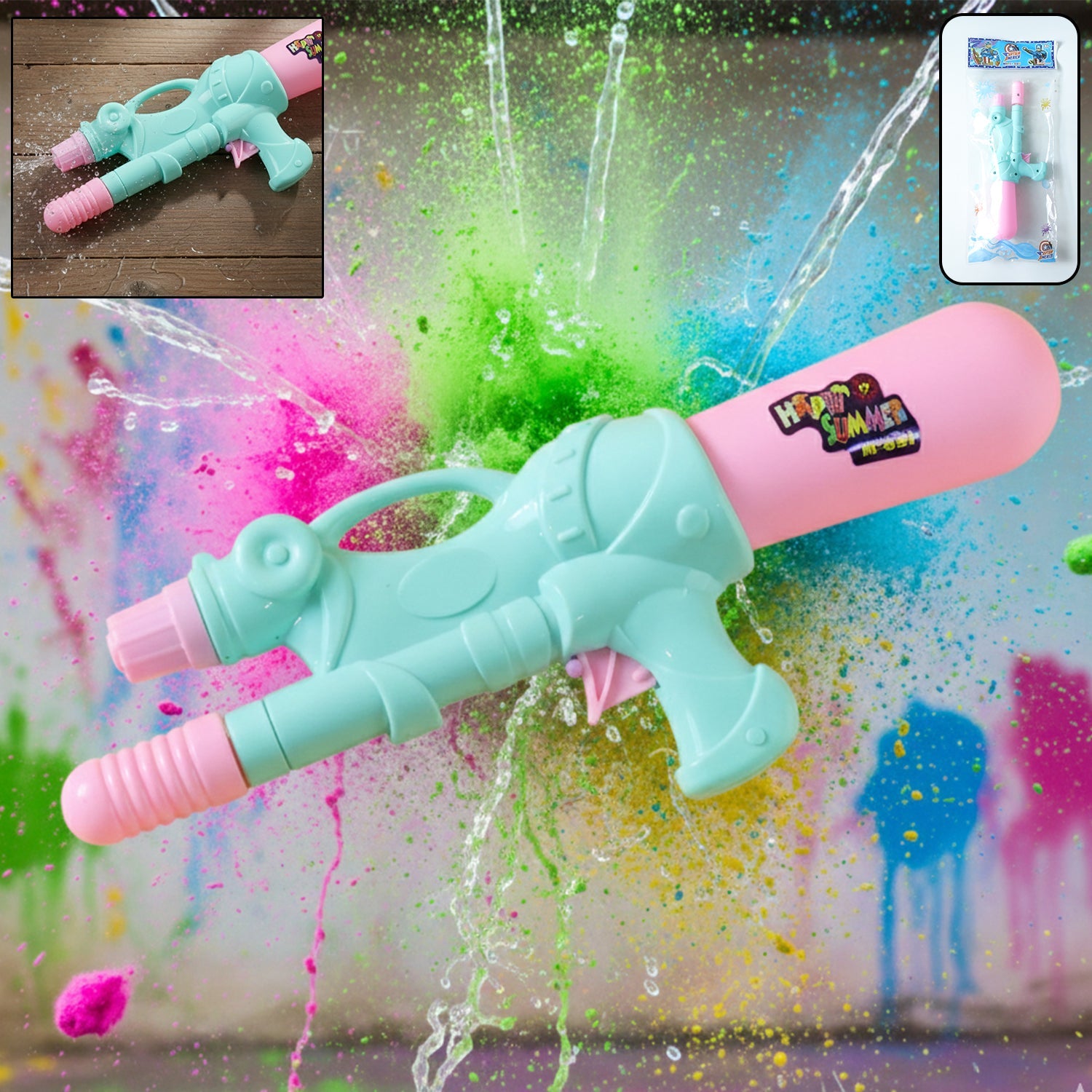 Plastic Holi water gun toy for kids