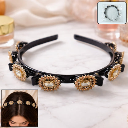 Gold stone studded hairband