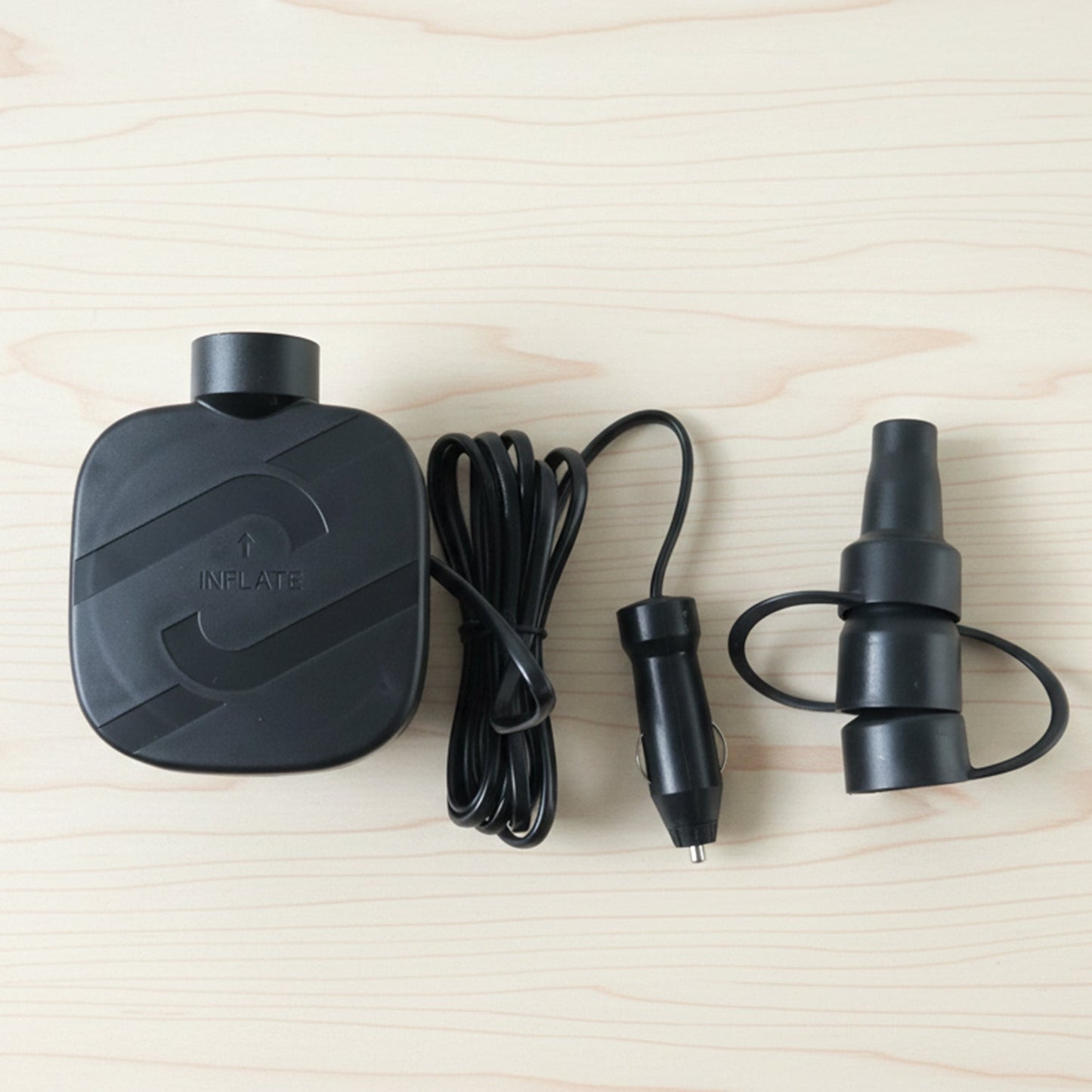 Vehicle air pump inflator kit for travel