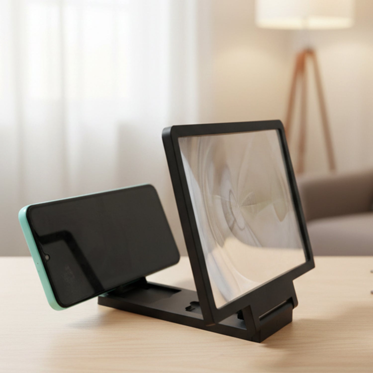 Portable phone screen enlarger for videos
