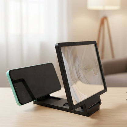 Portable phone screen enlarger for videos