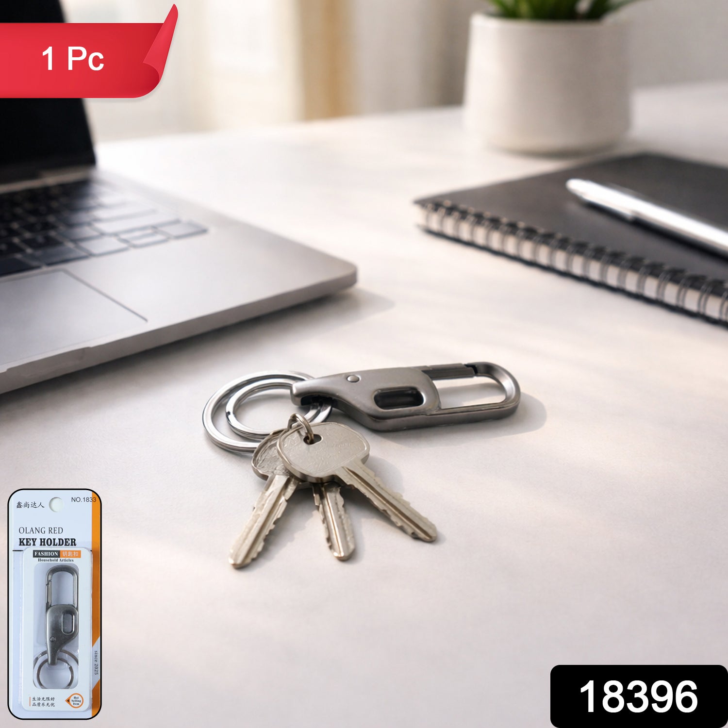 dual ring keychain holder