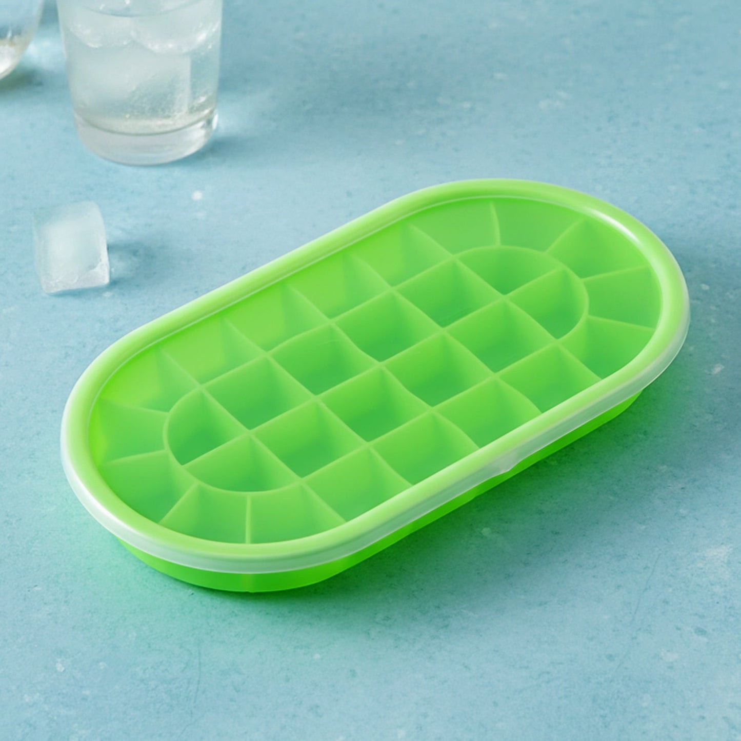 oval ice cube mold tray for drinks