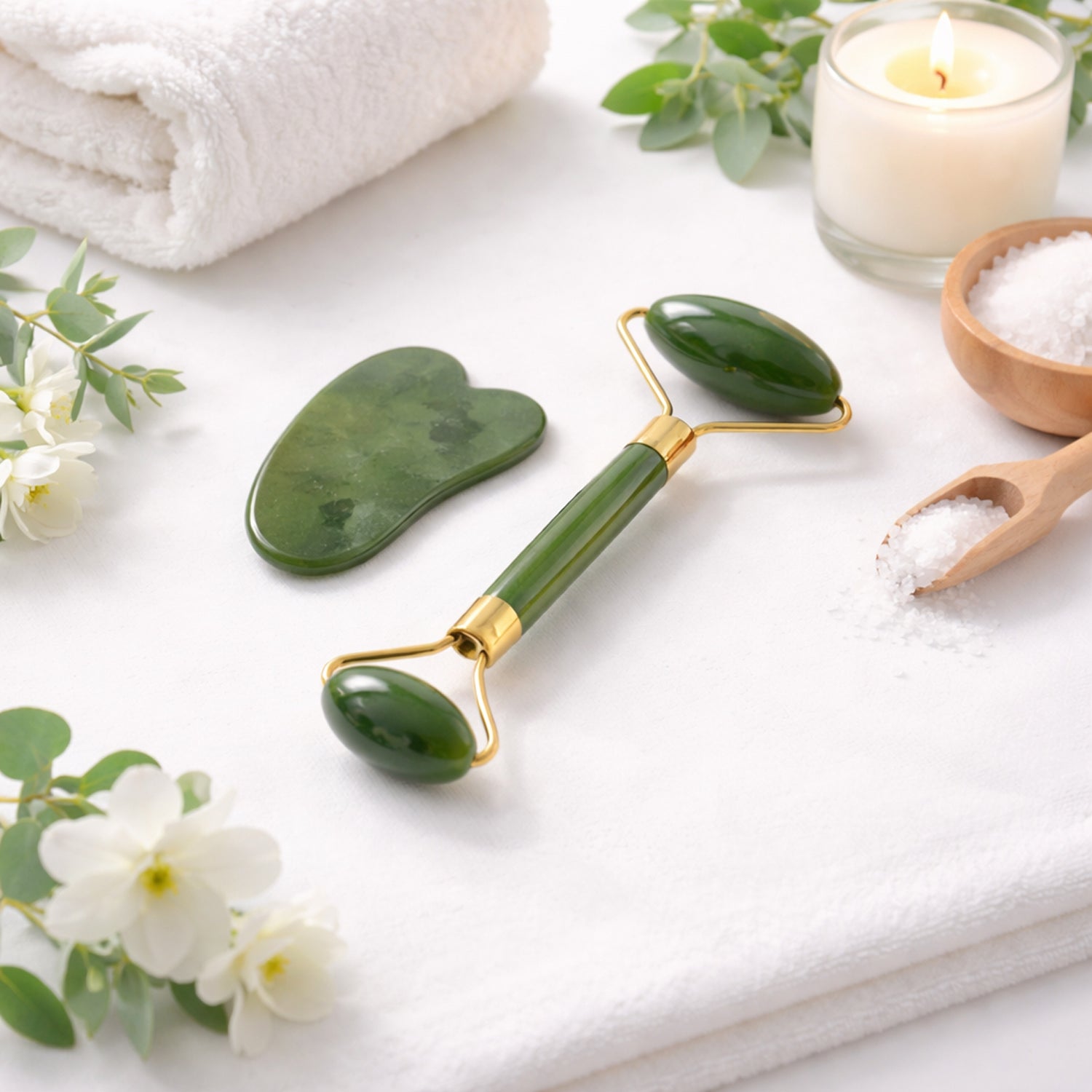 Jade facial roller