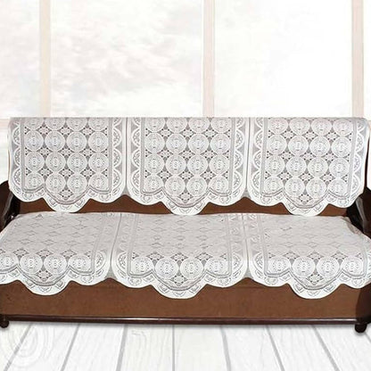 Lace-Design Sofa Protector Runner - (1 Pc / 132x28 Inch)