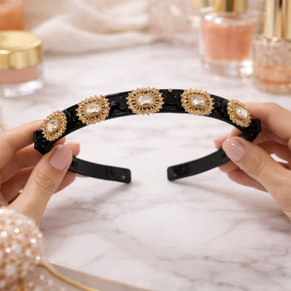 elegant stone studded hairband
