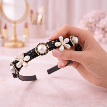 designer pearl hair band