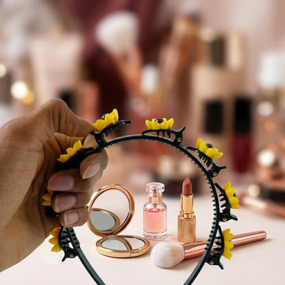 cute sunflower hairband style