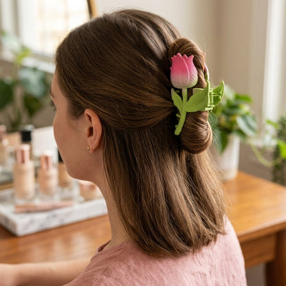 floral hair claw clip