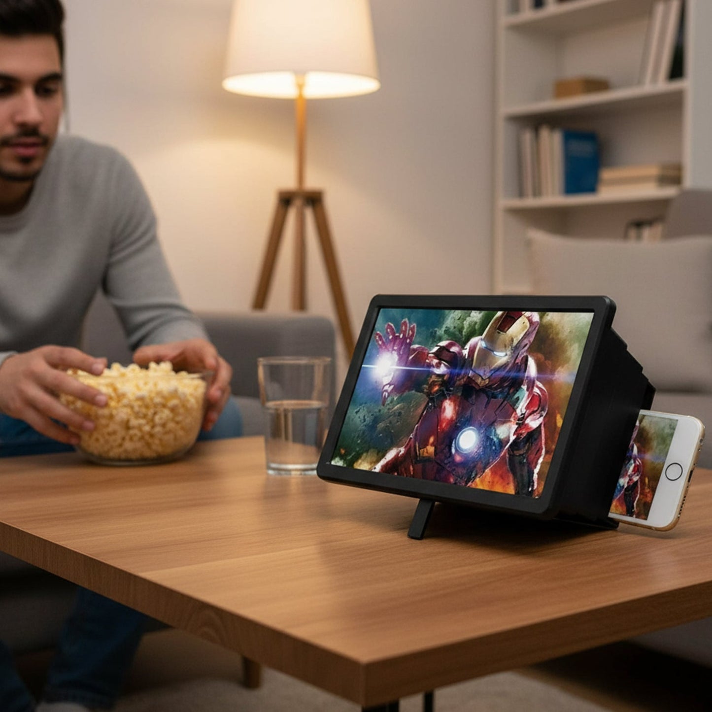 HD mobile display magnifying stand