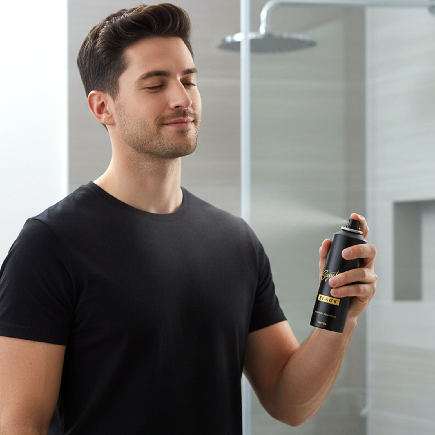 men's black fragrance deodorant spray Signature brand