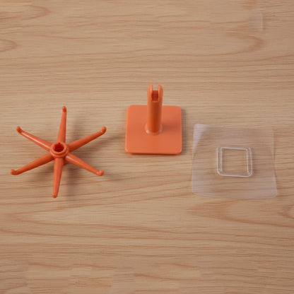 Orange 360° Rotating Wall Mounted Kitchen Utensils Hook Stand (1 Pc)