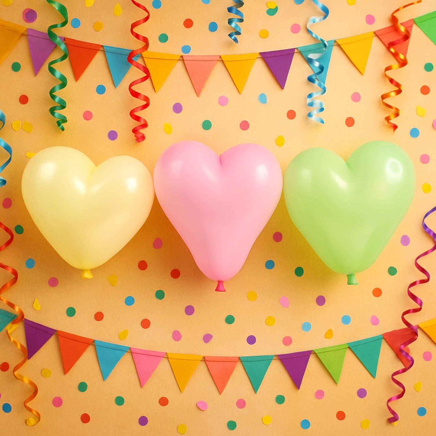 Vibrant heart balloon