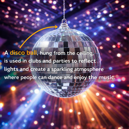 Mirror Disco Ball Hanging Decoration Ball for Party (1 Pc)