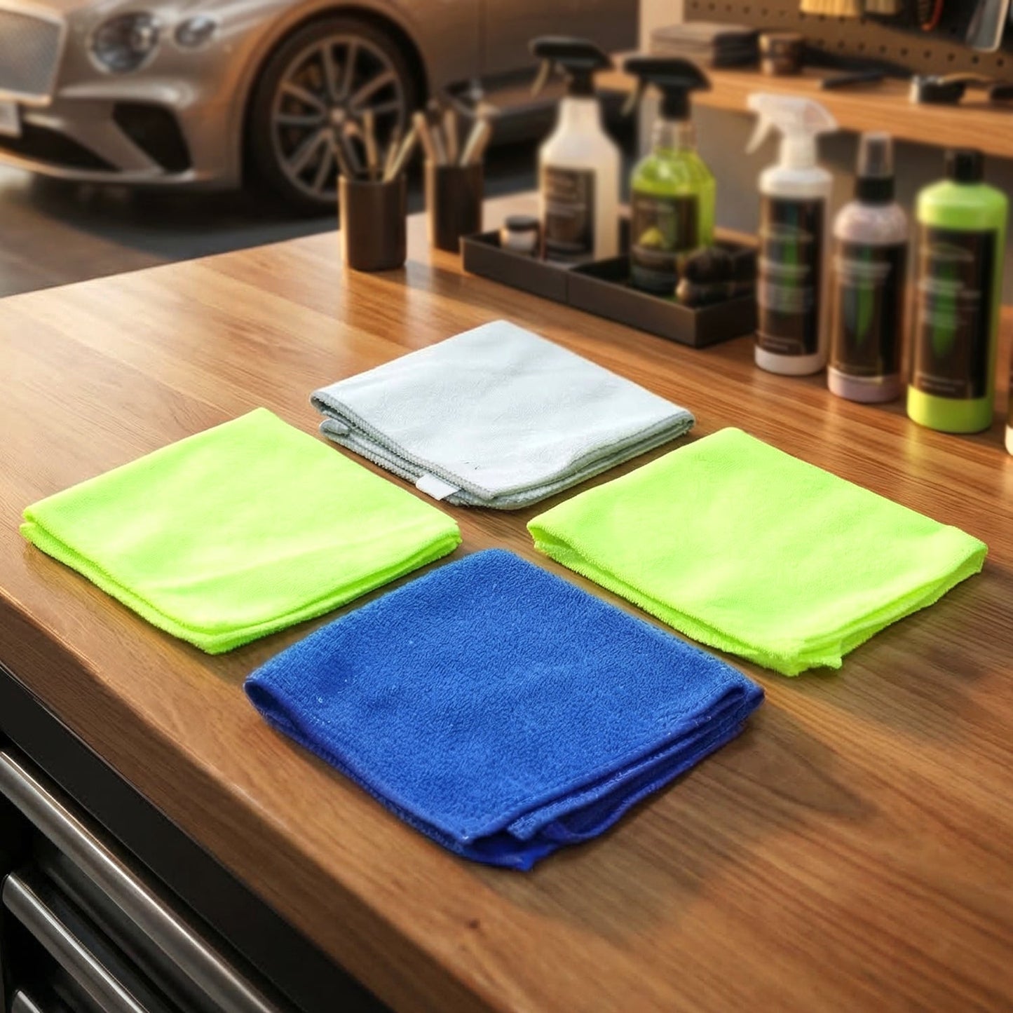 Multipurpose Microfiber Dust Cleaning Cloth (4 Pc Set)