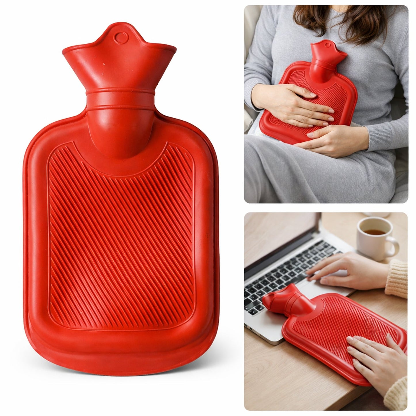 Classic Rubber Hot Water Bag for Pain Relief (1 pc)