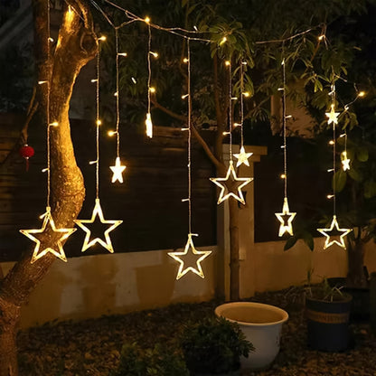 LED Curtain String Lights LED Christmas Light Indoor and Outdoor Light (Warm White / With Box)