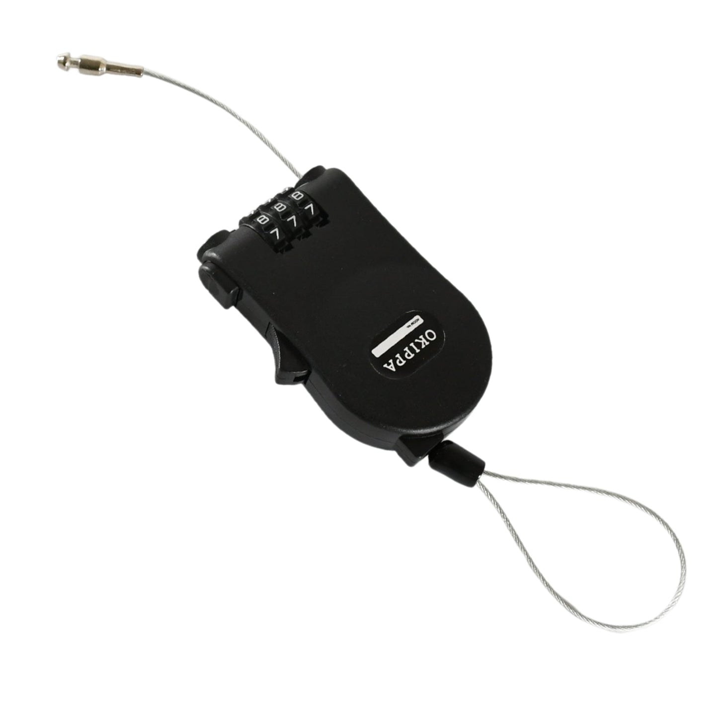 Multifunctional Cable Lock with Number Code Retractable Wire Lock Shell Combination