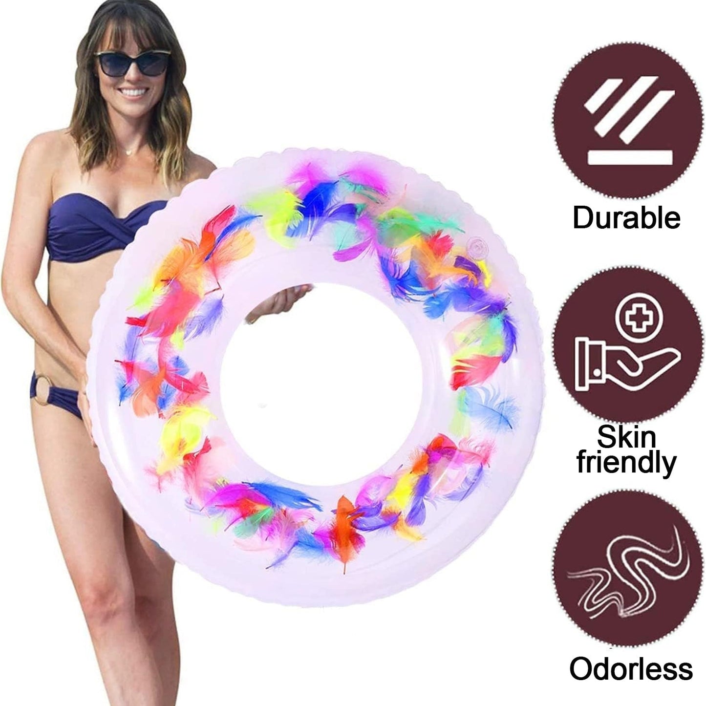 Swim Ring, For children, Conveniently Portable, Feathers,  for Swimming