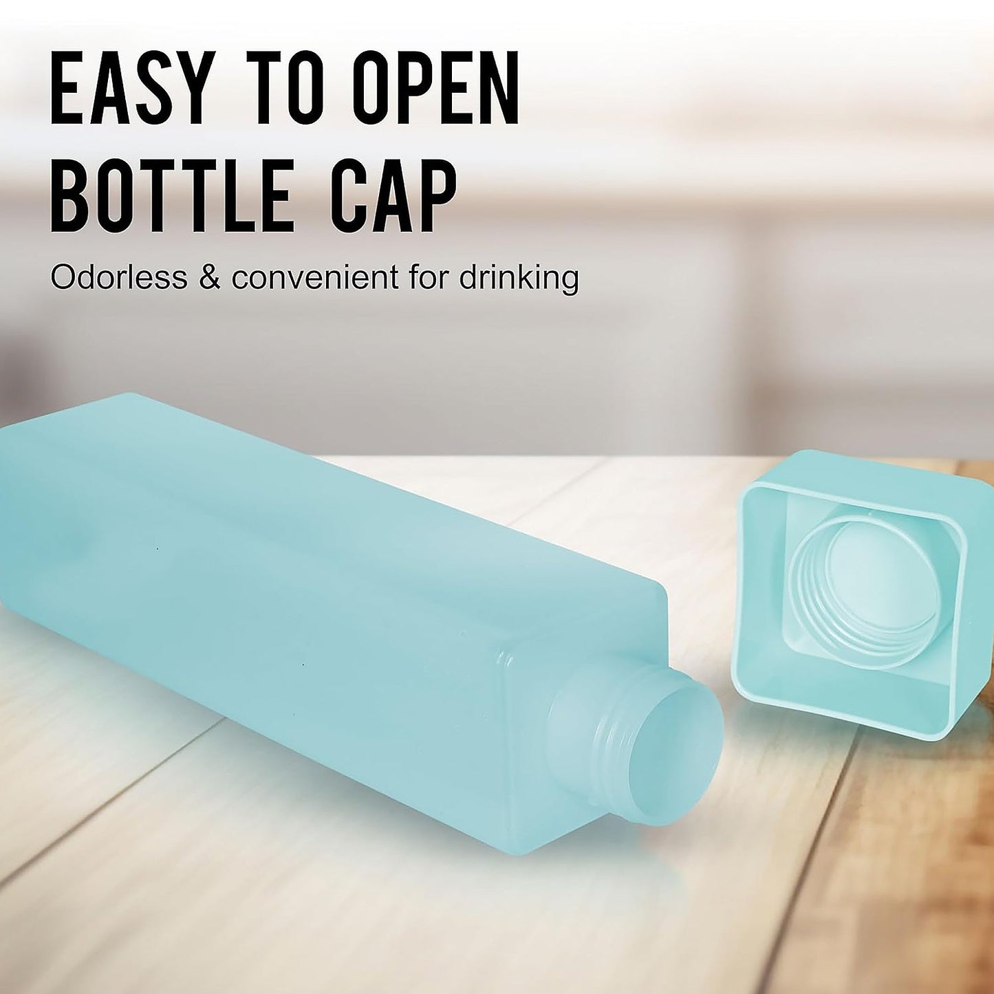 Square Plastic Water Bottle – 1000ml Leakproof BPA-Free for Office, Gym & Home (1 Pc)