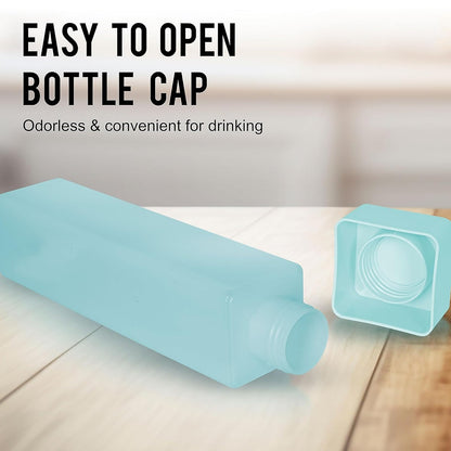 Square Plastic Water Bottle – 1000ml Leakproof BPA-Free for Office, Gym & Home (1 Pc)