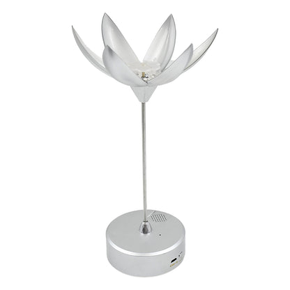 Lotus Flower Lamp with Music, Touch Open and Close, USB Rechargeable (1 Pc)