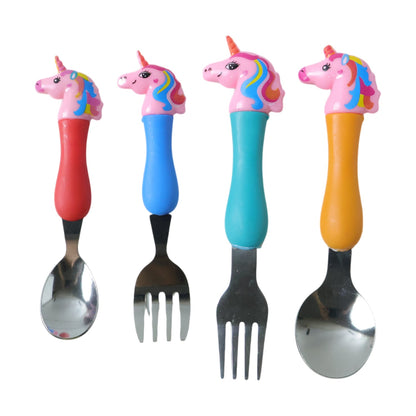 children eating spoon fork