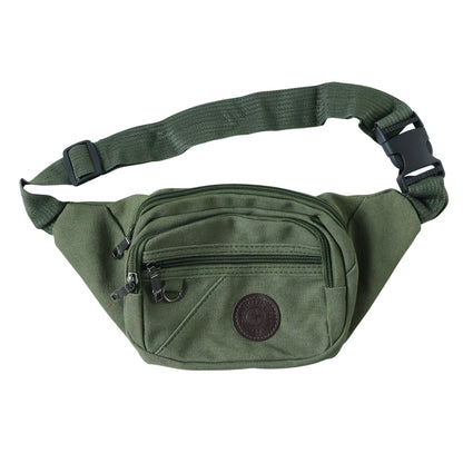 Stylish Multi-Pocket Black Waist Bag / Fanny Pack (1 Pc / Mix Design)