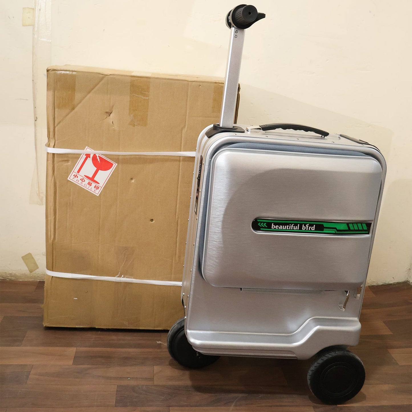 Electric Ride-On Scooter Travel Bag with Foldable Trolley (1 Pc)