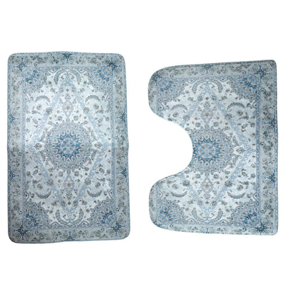 Quick dry bathroom mat pair