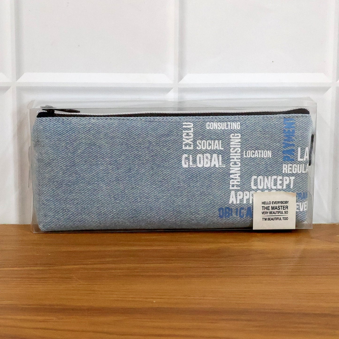 Stylish Fabric Zipper Pencil Pouch (1 Pc)