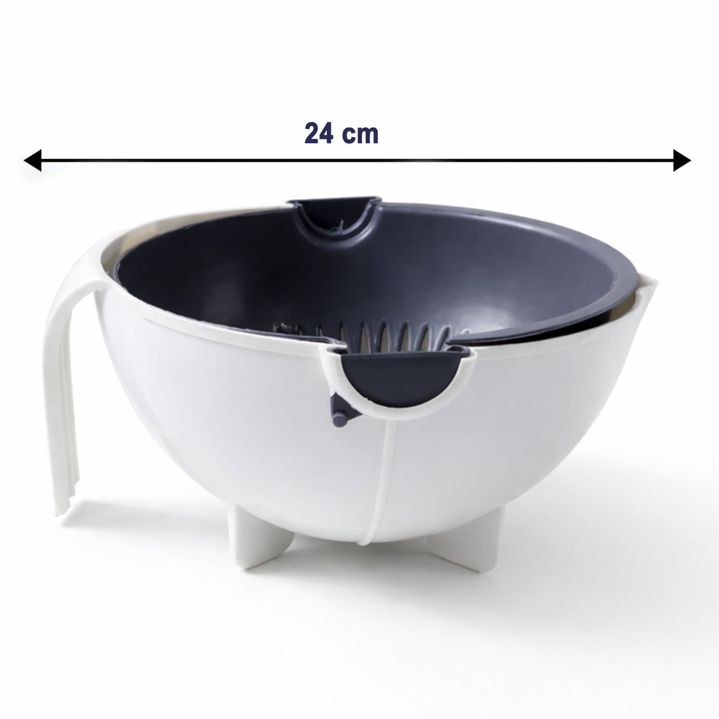 Multipurpose 2 In 1 Vegetable Washing Bowl with Strainer (1 Pc)