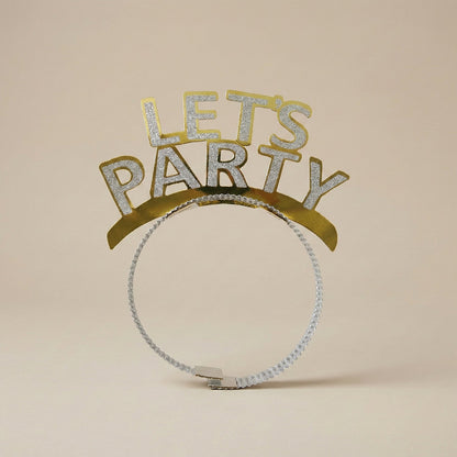Let’s Party Glitter Headband for Birthday Celebration (Pack of 4)