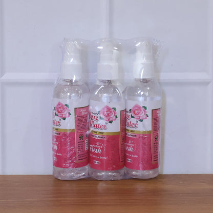 cooling rose water facial spray bottle set