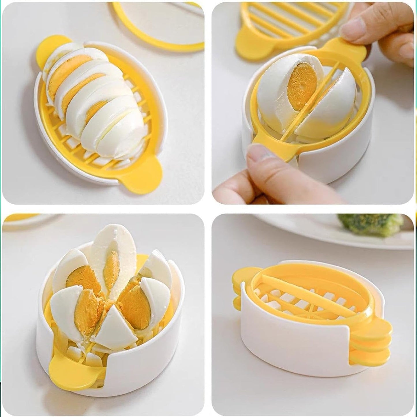Egg Slicer, 3 in 1 Boiled Egg Slicer, Egg Slicer Restaurant Kitchen Tool (1 Pc)