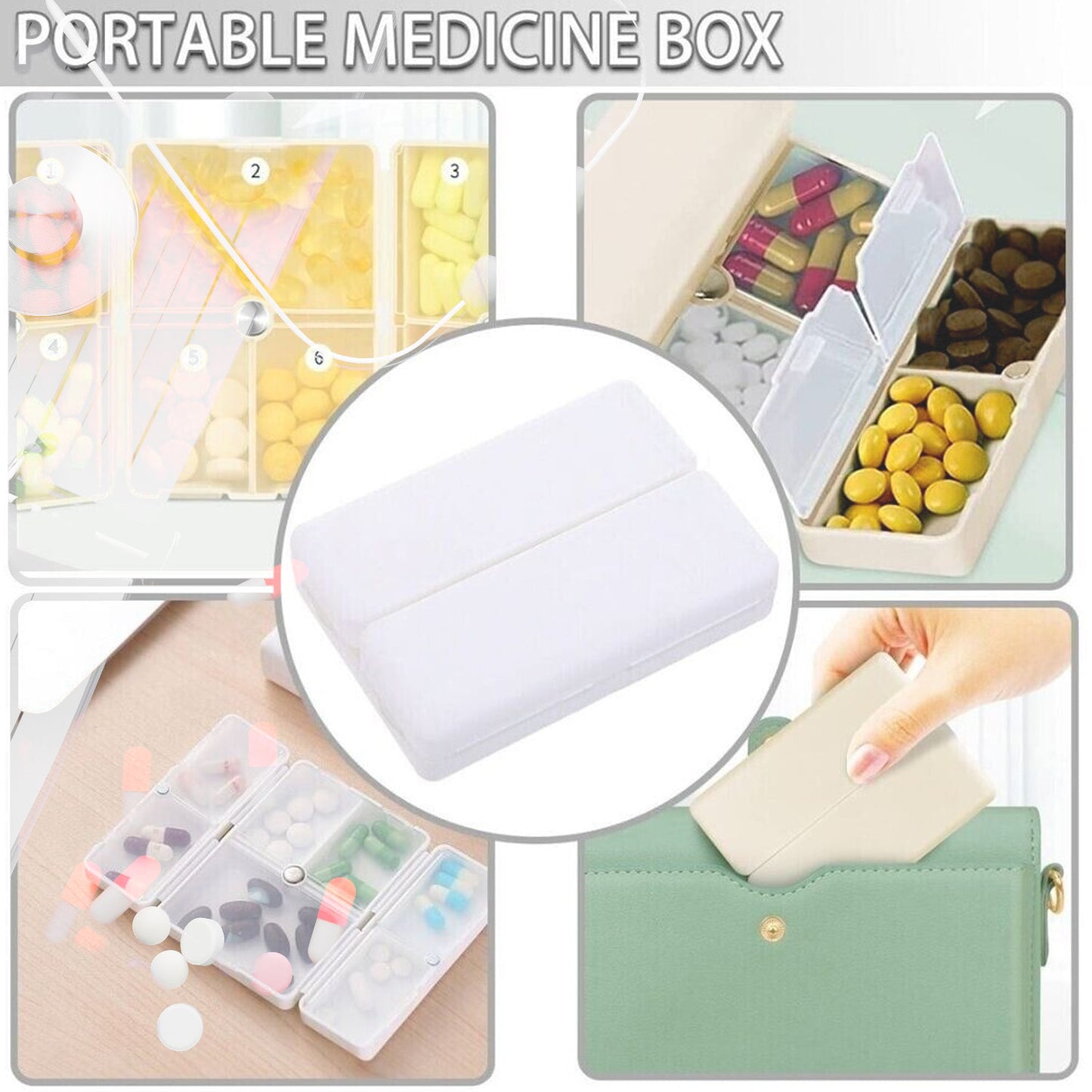 Magnetic Pill Organizer, Medicine Box (1 Pc)