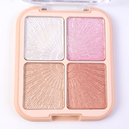 4-in-1 Shimmer Highlighter & Illuminator Palette (12 GM / 1 Pc)