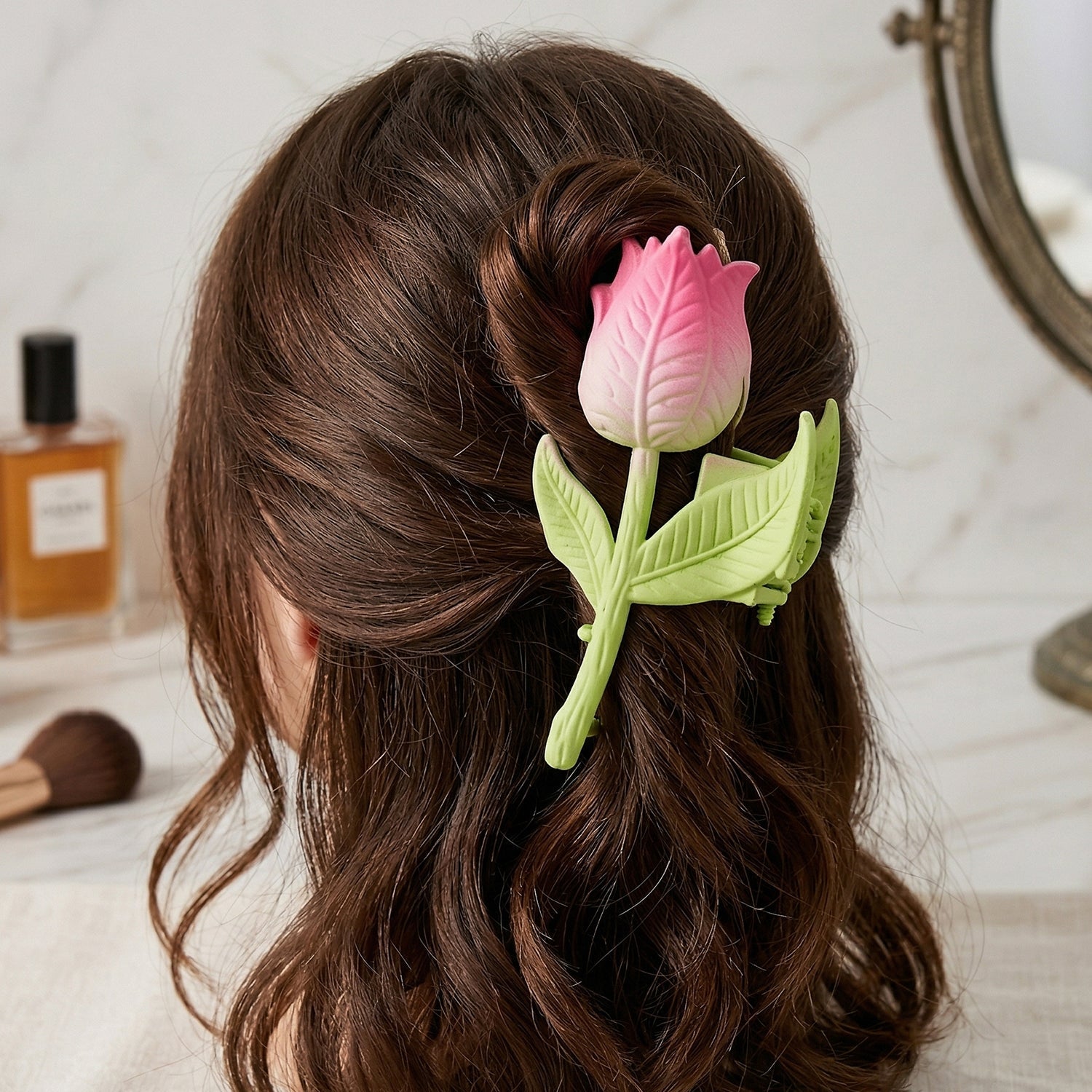 women floral hair claw