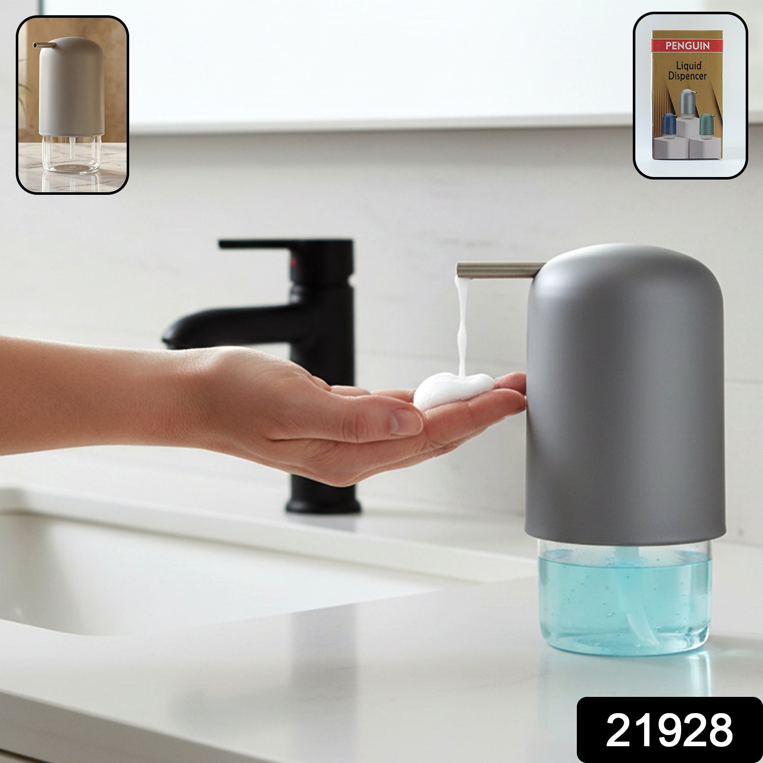 cute penguin shaped soap dispenser for bathroom