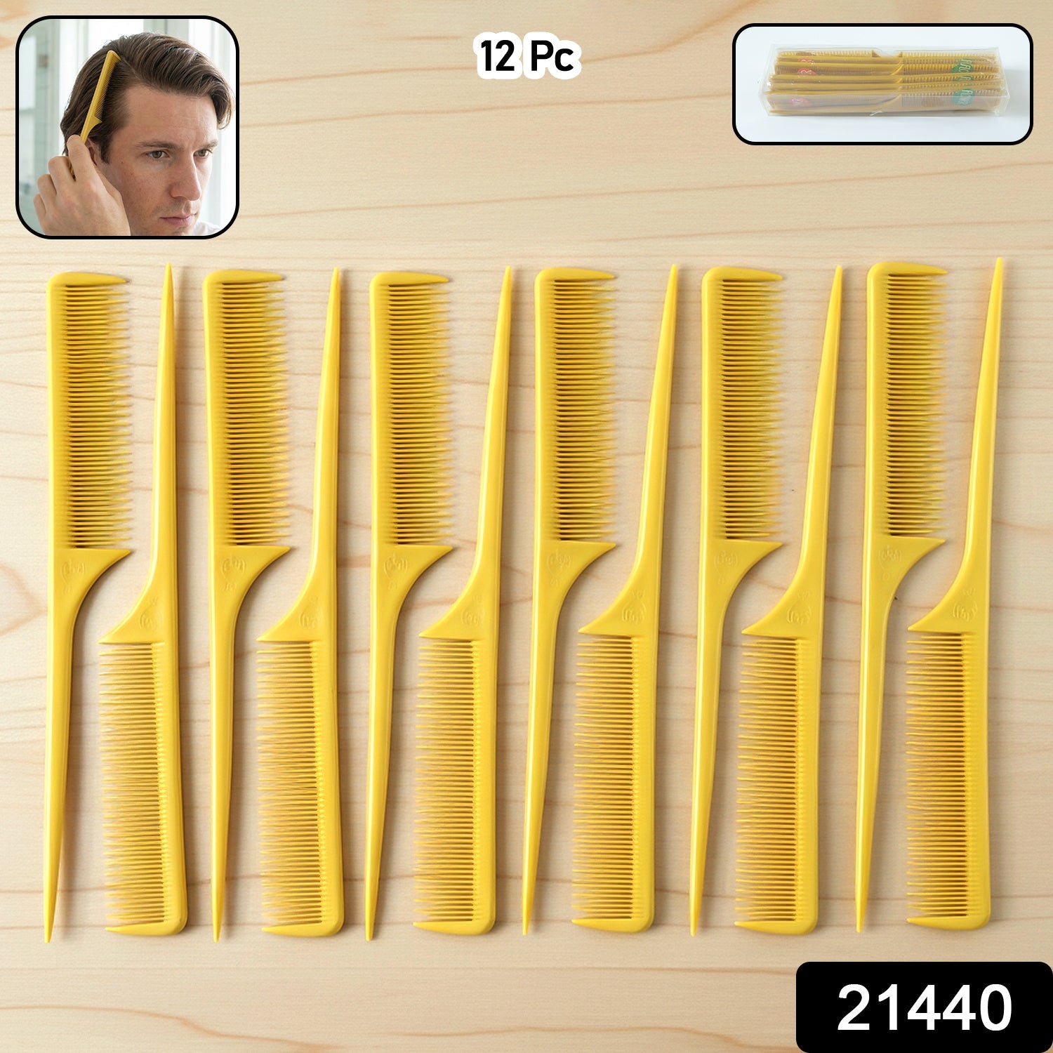  salon tail comb set for sectioning and styling hair