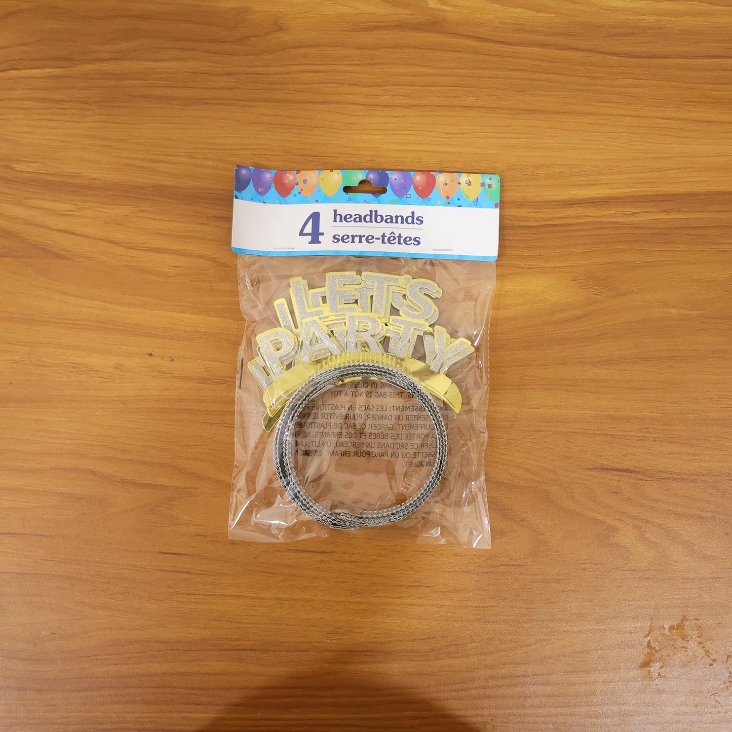 Let’s Party Glitter Headband for Birthday Celebration (Pack of 4)