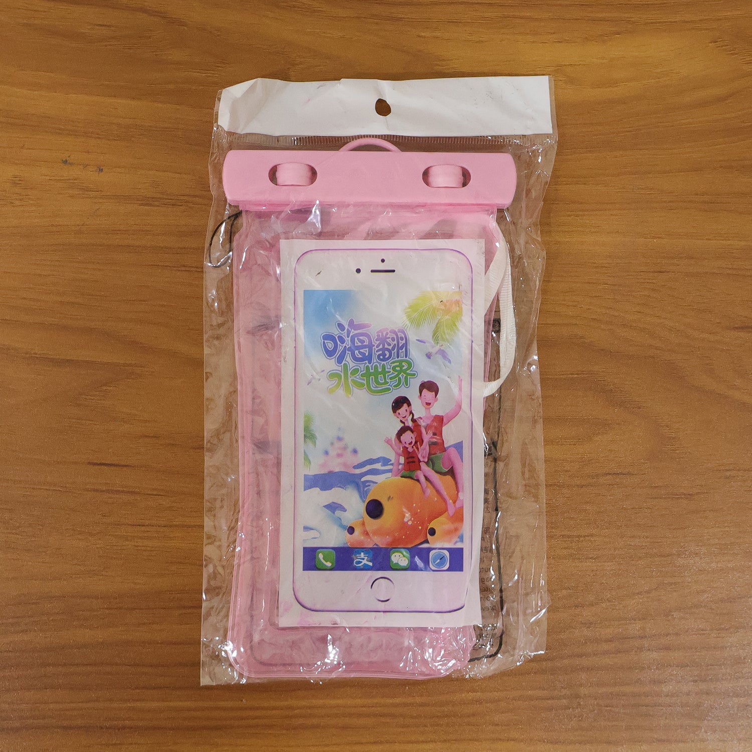 Universal pink waterproof mobile pouch