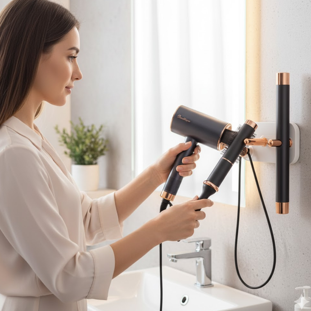 wall organizer for hair dryer
