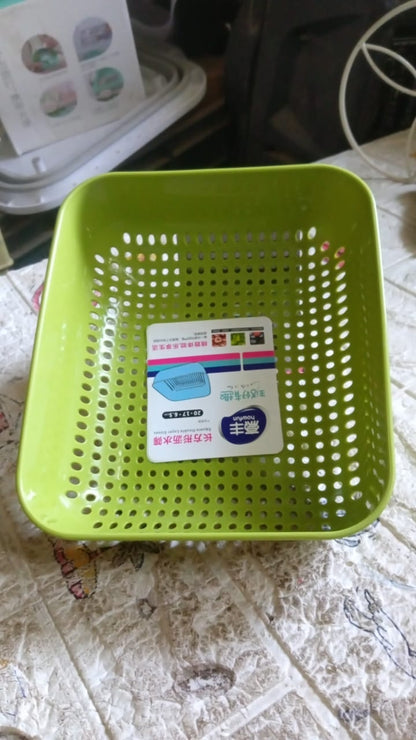 Multipurpose Small Plastic Kitchen Basket, Vegetables and Fruits Washing, (20x17 Cm)