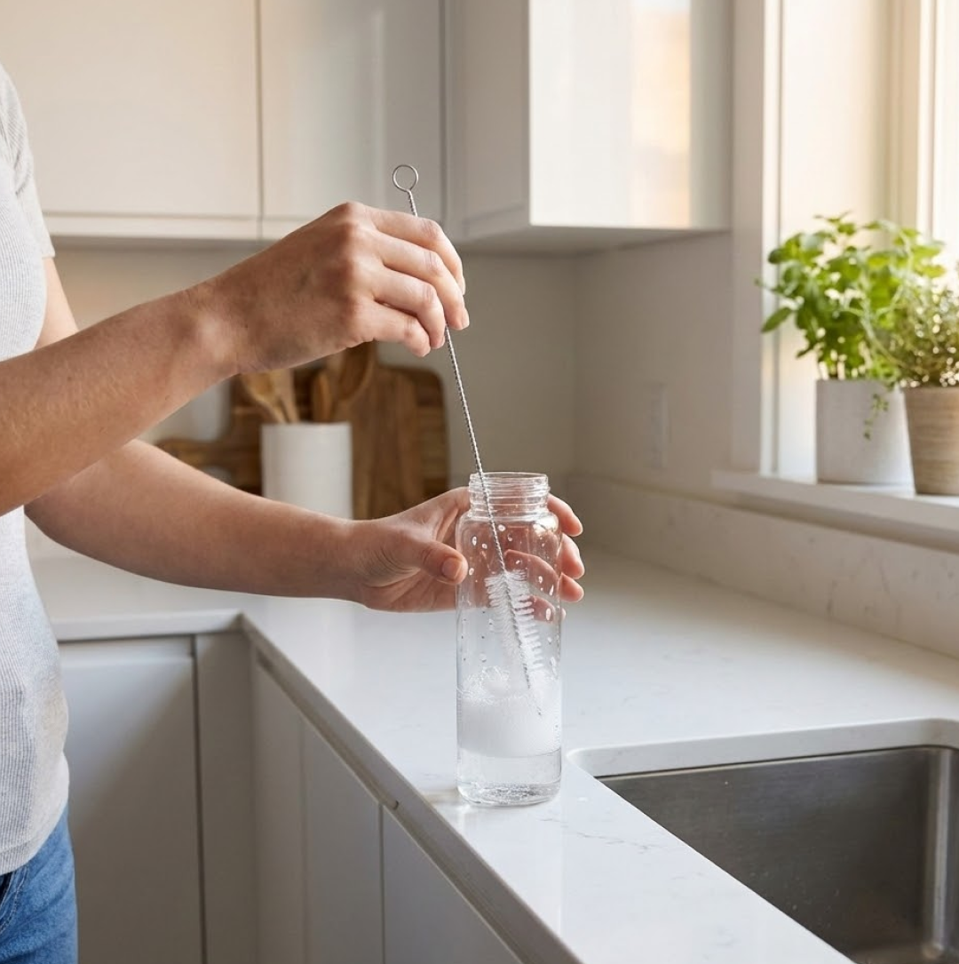 Stainless Steel Straw Cleaning Brush Drinking Pipe, 23Cm 1 pcs