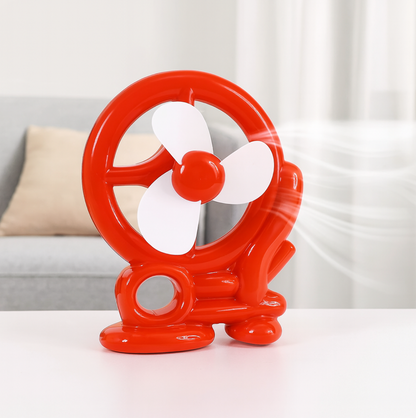 cartoon cart desk fan