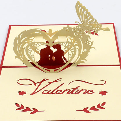 3D -Up Greeting Card (1 Pc): Birthday, Love, Christmas