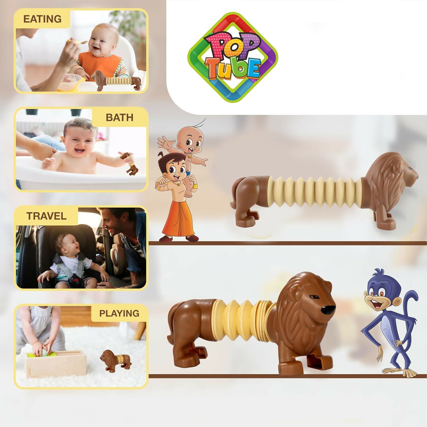 Fun lion slinky toy
