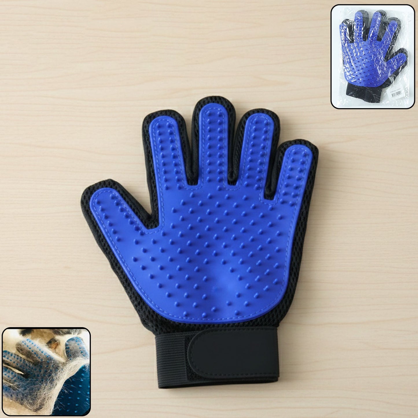 Pet grooming deshedding glove mix color